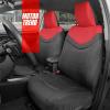 imageMotor Trend Premium LuxeSport Blue Car Seat Covers for Front Seats 2 Pack  Automotive Seat Protectors with Comfortable Mesh Back ampamp Faux Leather Headrest Interior Covers for Car Truck Van SUVRed