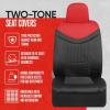 imageMotor Trend Premium LuxeSport Blue Car Seat Covers for Front Seats 2 Pack  Automotive Seat Protectors with Comfortable Mesh Back ampamp Faux Leather Headrest Interior Covers for Car Truck Van SUVRed