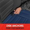 imageMotor Trend Seat Covers for Cars Trucks SUV Faux Leather 2Pack Blue Padded Car Seat Covers with Storage Pockets Premium Interior Car Seat CoverBlue