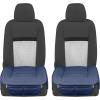 imageMotor Trend Seat Covers for Cars Trucks SUV Faux Leather 2Pack Blue Padded Car Seat Covers with Storage Pockets Premium Interior Car Seat CoverBlue