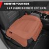 imageMotor Trend Seat Covers for Cars Trucks SUV Faux Leather 2Pack Blue Padded Car Seat Covers with Storage Pockets Premium Interior Car Seat CoverBrown