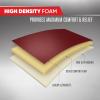 imageMotor Trend Seat Covers for Cars Trucks SUV Faux Leather 2Pack Blue Padded Car Seat Covers with Storage Pockets Premium Interior Car Seat CoverBurgundy