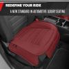 imageMotor Trend Seat Covers for Cars Trucks SUV Faux Leather 2Pack Blue Padded Car Seat Covers with Storage Pockets Premium Interior Car Seat CoverBurgundy