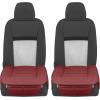 imageMotor Trend Seat Covers for Cars Trucks SUV Faux Leather 2Pack Blue Padded Car Seat Covers with Storage Pockets Premium Interior Car Seat CoverBurgundy