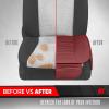 imageMotor Trend Seat Covers for Cars Trucks SUV Faux Leather 2Pack Blue Padded Car Seat Covers with Storage Pockets Premium Interior Car Seat CoverBurgundy