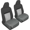 imageMotor Trend Seat Covers for Cars Trucks SUV Faux Leather 2Pack Blue Padded Car Seat Covers with Storage Pockets Premium Interior Car Seat CoverGray