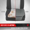 imageMotor Trend Seat Covers for Cars Trucks SUV Faux Leather 2Pack Blue Padded Car Seat Covers with Storage Pockets Premium Interior Car Seat CoverGray