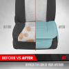 imageMotor Trend Seat Covers for Cars Trucks SUV Faux Leather 2Pack Blue Padded Car Seat Covers with Storage Pockets Premium Interior Car Seat CoverMint