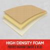 imageMotor Trend Seat Covers for Cars Trucks SUV Faux Leather 2Pack Blue Padded Car Seat Covers with Storage Pockets Premium Interior Car Seat CoverTan Beige