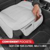 imageMotor Trend Seat Covers for Cars Trucks SUV Faux Leather 2Pack Blue Padded Car Seat Covers with Storage Pockets Premium Interior Car Seat CoverWhite