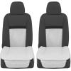 imageMotor Trend Seat Covers for Cars Trucks SUV Faux Leather 2Pack Blue Padded Car Seat Covers with Storage Pockets Premium Interior Car Seat CoverWhite