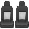 imageMotor Trend Seat Covers for Cars Trucks SUV Faux Leather Full Set Black Padded Car Seat Covers with Storage Pockets Premium Interior Car Seat CoverBlack