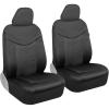 imageMotor Trend Premium LuxeSport Blue Car Seat Covers for Front Seats 2 Pack  Automotive Seat Protectors with Comfortable Mesh Back ampamp Faux Leather Headrest Interior Covers for Car Truck Van SUVCharcoal Gray