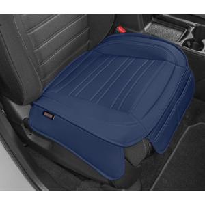 imageMotor Trend Seat Covers for Cars Trucks SUV Faux Leather 2Pack Blue Padded Car Seat Covers with Storage Pockets Premium Interior Car Seat CoverBlue