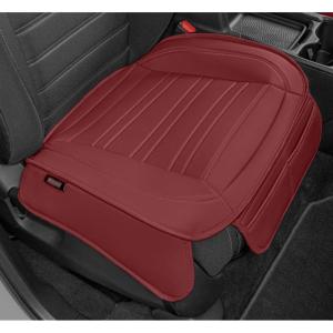 imageMotor Trend Seat Covers for Cars Trucks SUV Faux Leather 2Pack Blue Padded Car Seat Covers with Storage Pockets Premium Interior Car Seat CoverBurgundy