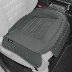 imageMotor Trend Seat Covers for Cars Trucks SUV Faux Leather 2Pack Blue Padded Car Seat Covers with Storage Pockets Premium Interior Car Seat CoverGray