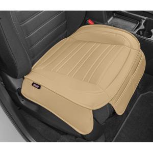 imageMotor Trend Seat Covers for Cars Trucks SUV Faux Leather 2Pack Blue Padded Car Seat Covers with Storage Pockets Premium Interior Car Seat CoverTan Beige