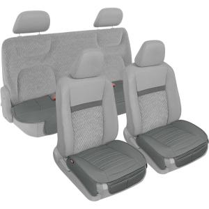 imageMotor Trend Seat Covers for Cars Trucks SUV Faux Leather Full Set Black Padded Car Seat Covers with Storage Pockets Premium Interior Car Seat CoverGray