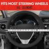 imageMotor Trend FlexGrip Red Steering Wheel Cover for Cars  Standard 15 inch Car Steering Wheel Cover Red and Black Steering Wheel Protector for Auto Truck Van SUVCharcoal Gray Grip