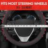 imageMotor Trend FlexGrip Red Steering Wheel Cover for Cars  Standard 15 inch Car Steering Wheel Cover Red and Black Steering Wheel Protector for Auto Truck Van SUVRed Grip