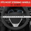 imageMotor Trend FlexGrip Red Steering Wheel Cover for Cars  Standard 15 inch Car Steering Wheel Cover Red and Black Steering Wheel Protector for Auto Truck Van SUVGray Grip