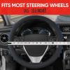 imageMotor Trend FlexGrip Red Steering Wheel Cover for Cars  Standard 15 inch Car Steering Wheel Cover Red and Black Steering Wheel Protector for Auto Truck Van SUVBlue Grip