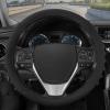 imageMotor Trend FlexGrip Red Steering Wheel Cover for Cars  Standard 15 inch Car Steering Wheel Cover Red and Black Steering Wheel Protector for Auto Truck Van SUVCharcoal Gray Grip