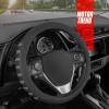 imageMotor Trend FlexGrip Red Steering Wheel Cover for Cars  Standard 15 inch Car Steering Wheel Cover Red and Black Steering Wheel Protector for Auto Truck Van SUVGray Grip