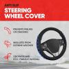 imageMotor Trend FlexGrip Red Steering Wheel Cover for Cars  Standard 15 inch Car Steering Wheel Cover Red and Black Steering Wheel Protector for Auto Truck Van SUVBlue Grip