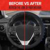 imageMotor Trend FlexGrip Red Steering Wheel Cover for Cars  Standard 15 inch Car Steering Wheel Cover Red and Black Steering Wheel Protector for Auto Truck Van SUVBlue Grip