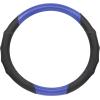 imageMotor Trend GripDrive Carbon Fiber Steering Wheel Cover NonSlip Sporty Racing Faux Leather Ergonomic Comfortable Handle Steering Wheel Cover for Cars Trucks Vans SUV  Fits Standard 15 Inch  BeigeBlue GripDrive