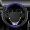 imageMotor Trend GripDrive Carbon Fiber Steering Wheel Cover NonSlip Sporty Racing Faux Leather Ergonomic Comfortable Handle Steering Wheel Cover for Cars Trucks Vans SUV  Fits Standard 15 Inch  BeigeBlue GripDrive