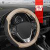 imageMotor Trend GripDrive Carbon Fiber Steering Wheel Cover NonSlip Sporty Racing Faux Leather Ergonomic Comfortable Handle Steering Wheel Cover for Cars Trucks Vans SUV  Fits Standard 15 Inch  BeigeBeige UltraSport
