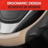 imageMotor Trend GripDrive Carbon Fiber Steering Wheel Cover NonSlip Sporty Racing Faux Leather Ergonomic Comfortable Handle Steering Wheel Cover for Cars Trucks Vans SUV  Fits Standard 15 Inch  BeigeBeige UltraSport