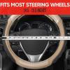 imageMotor Trend GripDrive Carbon Fiber Steering Wheel Cover NonSlip Sporty Racing Faux Leather Ergonomic Comfortable Handle Steering Wheel Cover for Cars Trucks Vans SUV  Fits Standard 15 Inch  BeigeBeige UltraSport