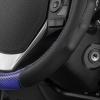 imageMotor Trend GripDrive Carbon Fiber Steering Wheel Cover NonSlip Sporty Racing Faux Leather Ergonomic Comfortable Handle Steering Wheel Cover for Cars Trucks Vans SUV  Fits Standard 15 Inch  BeigeBlue GripDrive