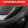 imageMotor Trend GripDrive Carbon Fiber Steering Wheel Cover NonSlip Sporty Racing Faux Leather Ergonomic Comfortable Handle Steering Wheel Cover for Cars Trucks Vans SUV  Fits Standard 15 Inch  BeigeBlack GripDrive
