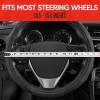 imageMotor Trend GripDrive Carbon Fiber Steering Wheel Cover NonSlip Sporty Racing Faux Leather Ergonomic Comfortable Handle Steering Wheel Cover for Cars Trucks Vans SUV  Fits Standard 15 Inch  BeigeBlack GripDrive
