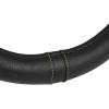 imageMotor Trend GripDrive Faux Black Leather Steering Wheel Cover for Car Truck Van SUV Small 14 inch Size Solid Black Stitched Car Steering Wheel Cover Vehicle ampamp Auto AccessoriesBlack  Beige Accent Stitching