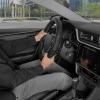 imageMotor Trend GripDrive Faux Black Leather Steering Wheel Cover for Car Truck Van SUV Small 14 inch Size Solid Black Stitched Car Steering Wheel Cover Vehicle ampamp Auto AccessoriesBlack  Black Accent Stitching
