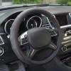 imageMotor Trend GripDrive Faux Black Leather Steering Wheel Cover for Car Truck Van SUV Small 14 inch Size Solid Black Stitched Car Steering Wheel Cover Vehicle ampamp Auto AccessoriesBlack  Red Accent Stitching