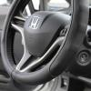 imageMotor Trend GripDrive Faux Black Leather Steering Wheel Cover for Car Truck Van SUV Small 14 inch Size Solid Black Stitched Car Steering Wheel Cover Vehicle ampamp Auto AccessoriesBlack  Gray Accent Stitching