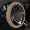 imageMotor Trend Perforated Microfiber Leather Steering Wheel Cover for Cars Trucks SUVs Vans Sporty Racing Improved Grip AntiFatigue Ergonomic Design Airbag Compatible  Fits Standard 15quot Inch  BlackALL BEIGE
