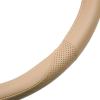 imageMotor Trend Perforated Microfiber Leather Steering Wheel Cover for Cars Trucks SUVs Vans Sporty Racing Improved Grip AntiFatigue Ergonomic Design Airbag Compatible  Fits Standard 15quot Inch  BlackALL BEIGE