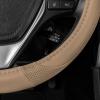 imageMotor Trend Perforated Microfiber Leather Steering Wheel Cover for Cars Trucks SUVs Vans Sporty Racing Improved Grip AntiFatigue Ergonomic Design Airbag Compatible  Fits Standard 15quot Inch  BlackALL BEIGE