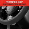 imageMotor Trend SportDrive Faux Leather Steering Wheel Cover Standard 15 inch Size TwoTone Black ampamp Light Gray Car Steering Wheel Cover for Truck Van SUV AutoGray