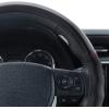 imageMotor Trend SportDrive Faux Leather Steering Wheel Cover Standard 15 inch Size TwoTone Black ampamp Light Gray Car Steering Wheel Cover for Truck Van SUV AutoBlack