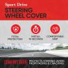 imageMotor Trend SportDrive Faux Leather Steering Wheel Cover Standard 15 inch Size TwoTone Black ampamp Light Gray Car Steering Wheel Cover for Truck Van SUV AutoLight Gray Sport Drive