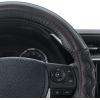 imageMotor Trend SportDrive Faux Leather Steering Wheel Cover Standard 15 inch Size TwoTone Black ampamp Light Gray Car Steering Wheel Cover for Truck Van SUV AutoBlack Max Grip