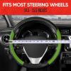 imageMotor Trend SportDrive Faux Leather Steering Wheel Cover Standard 15 inch Size TwoTone Black ampamp Light Gray Car Steering Wheel Cover for Truck Van SUV AutoGreen Sport Drive